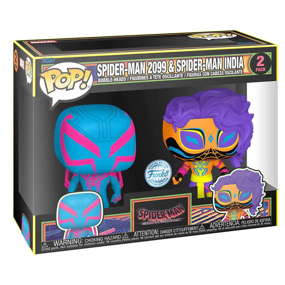 Funko POP 2db-os figura csomag Spider-Man - Spider-Man 2099 & Spider-Man India Exkluzív termékfotó