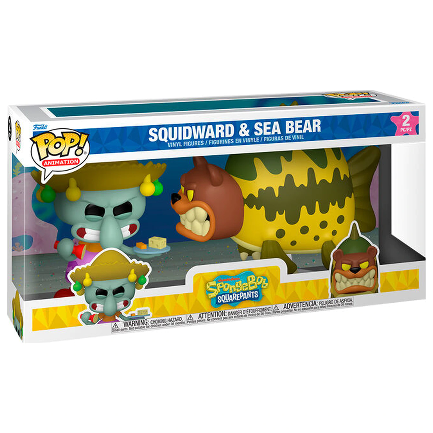 Funko POP 2db-os figura csomag SpongeBob SquarePants Squidward & Sea Bear termékfotó