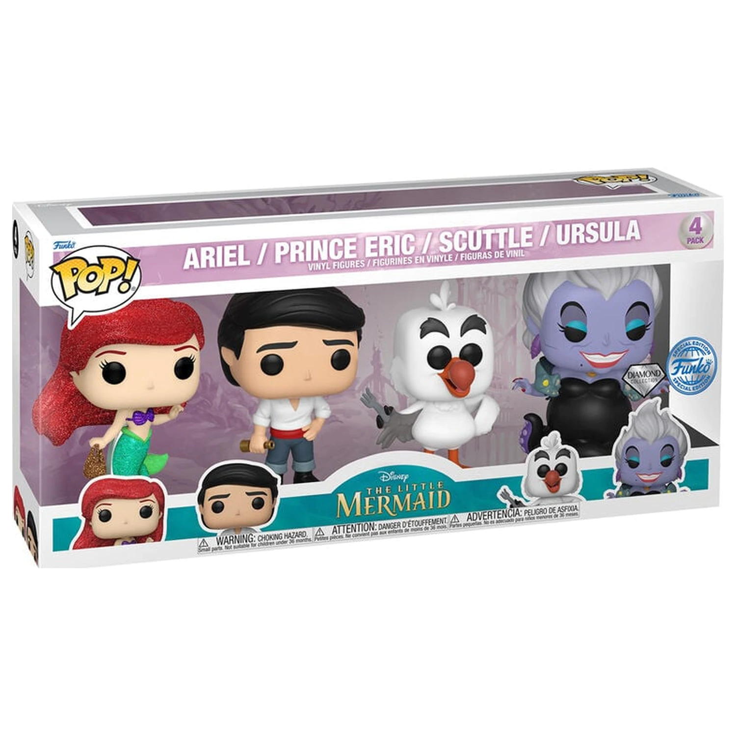 Funko POP 4 db-os figura csomag Disney Little Mermaid Exkluzív termékfotó