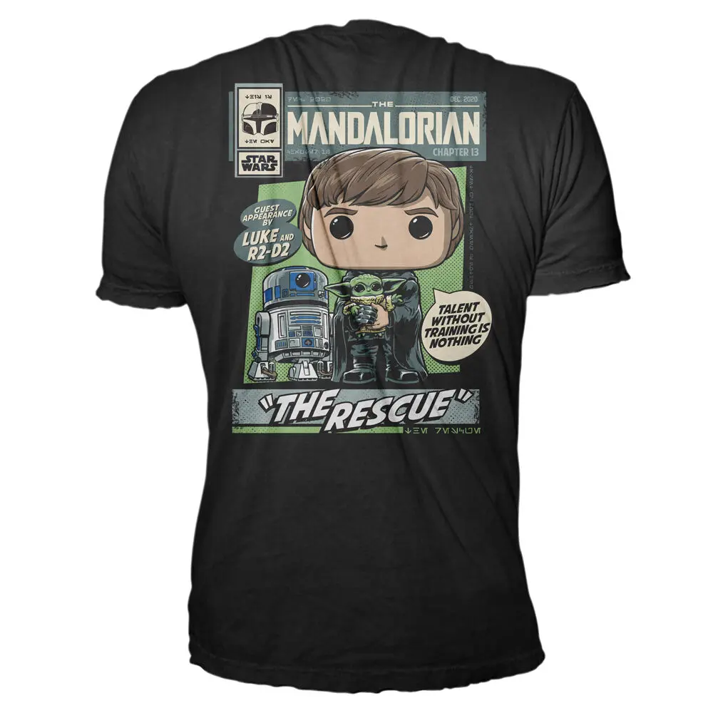 Funko POP &amp; Tee figura és póló csomag The Mandalorian Luke with Child Exkluzív termékfotó
