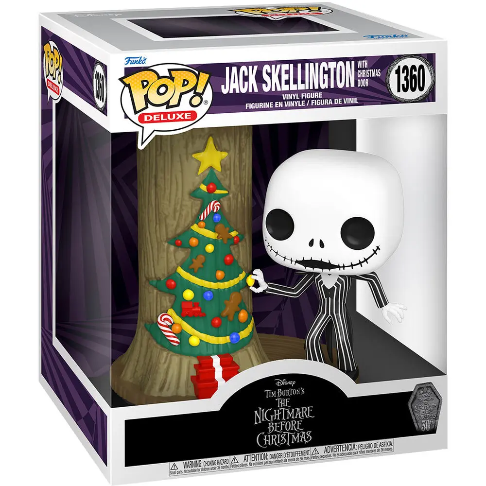 Funko POP Deluxe Disney figura Nightmare Before Christmas 30th Anniversary Jack Skellington With Christmas Door termékfotó