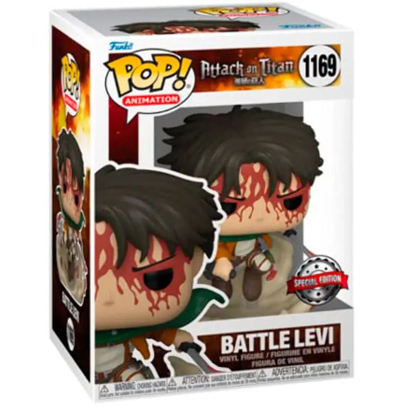 Funko POP figura Attack on Titan Battle Levi Exkluzív termékfotó