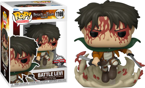 Funko POP figura Attack on Titan Battle Levi Exkluzív termékfotó