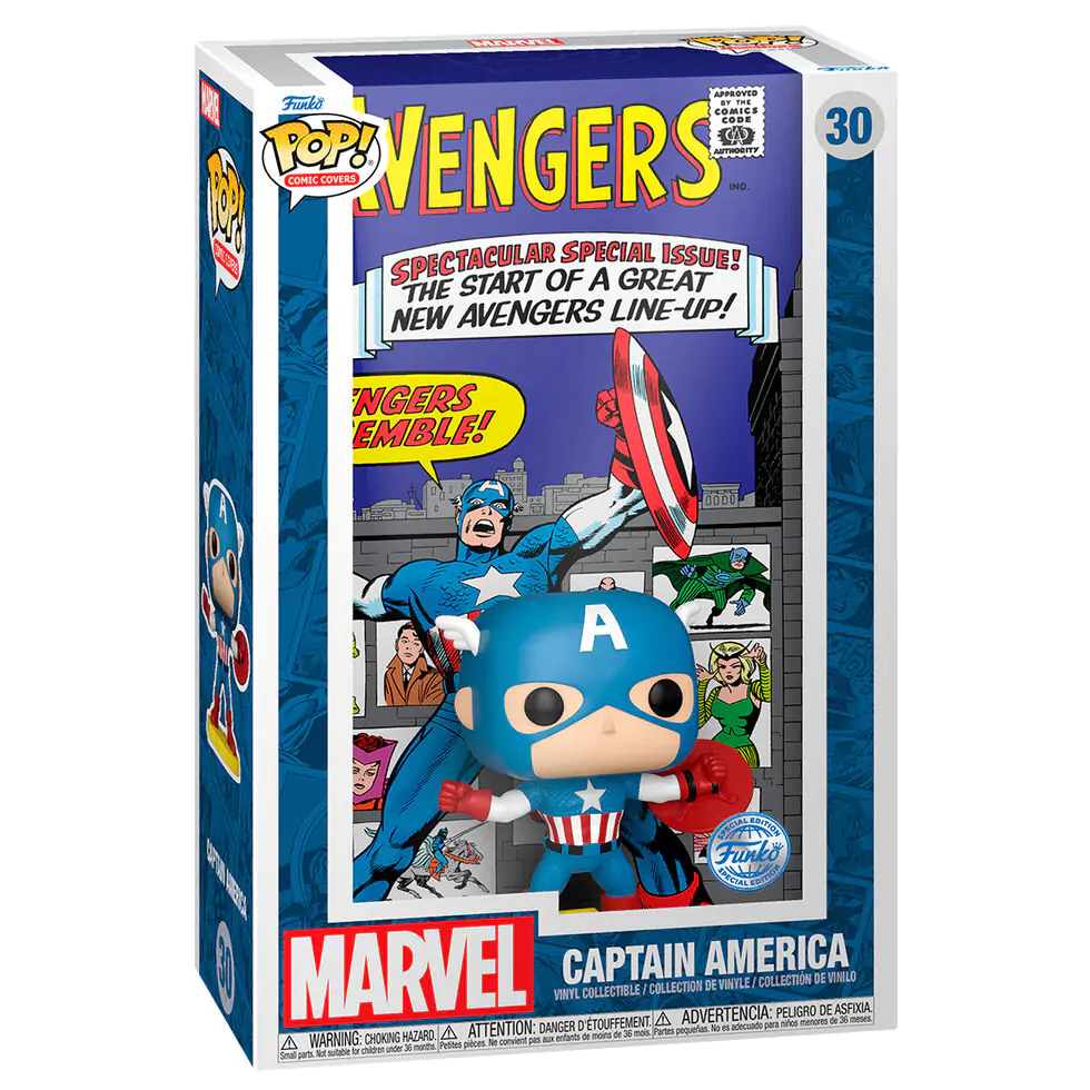 Funko POP figura Comic Cover Marvel Avengers Captain America Exkluzív termékfotó