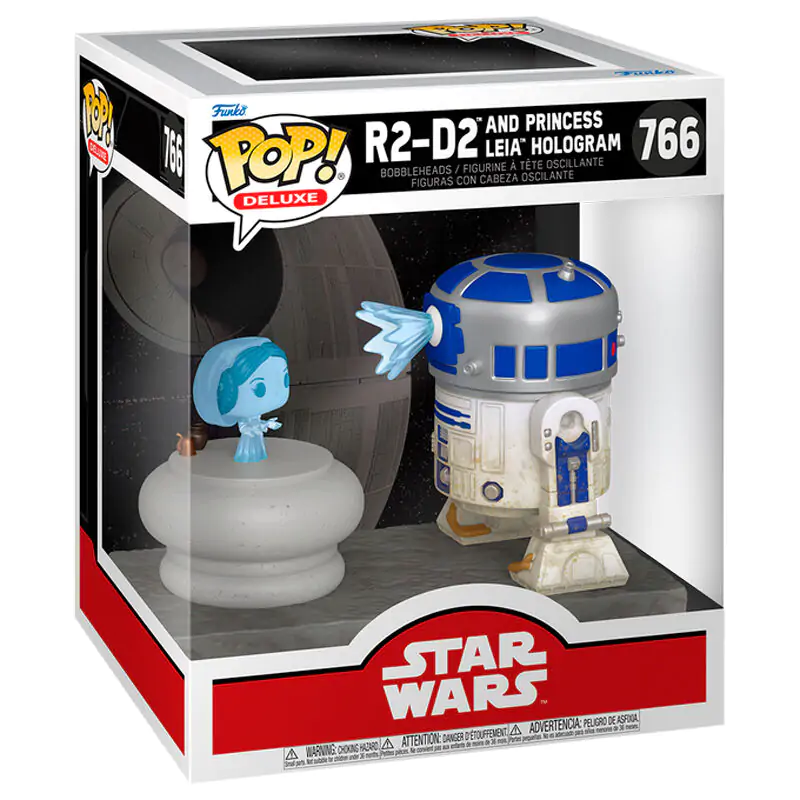 Funko POP figura Deluxe Star Wars R2-D2 and Princess Leia Hologram termékfotó