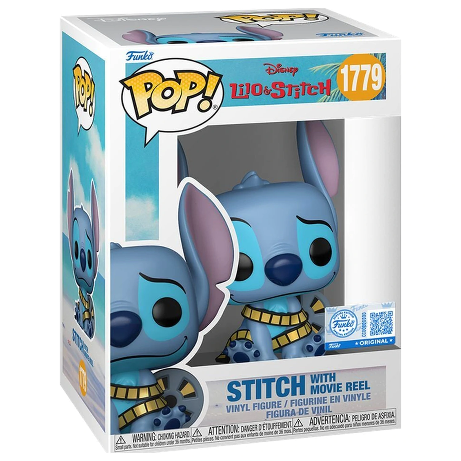 Funko POP figura Disney Lilo & Stitch - Stitch with Movie Reel Exkluzív termékfotó