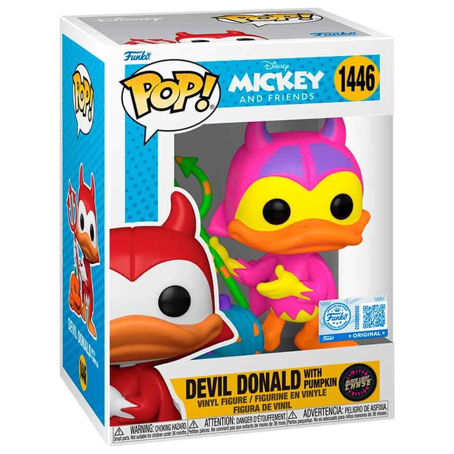 Funko POP figura Disney Mickey and Friends Devil Donald with Pumpkin Chase Exkluzív termékfotó