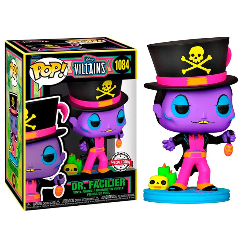 Funko POP figura Disney Villains Dr. Facilier Black Light Exkluzív termékfotó