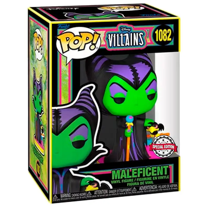 Funko POP figura Disney Villains Maleficent Black Light Exkluzív termékfotó