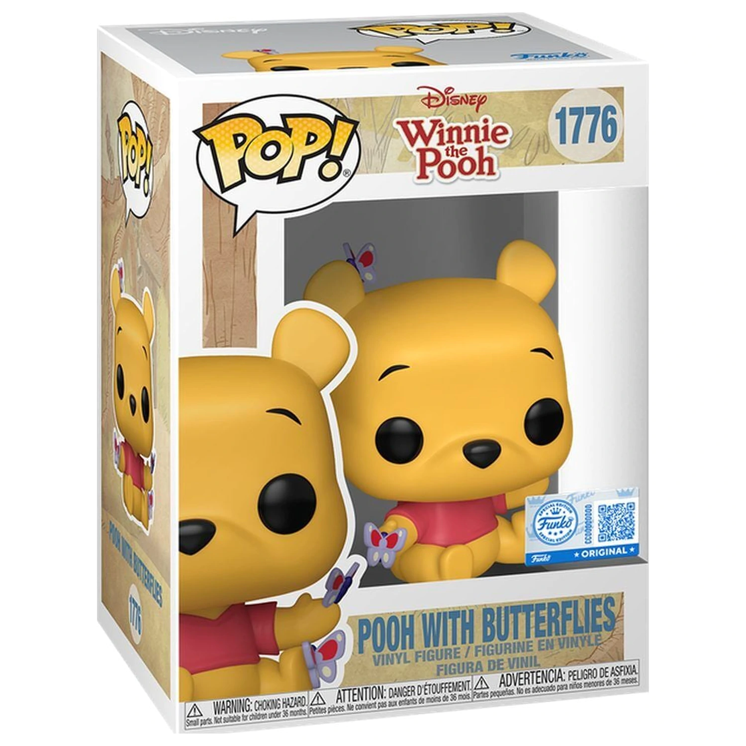 Funko POP figura Disney Winnie the Pooh - Pooh with Butterflies Exkluzív termékfotó