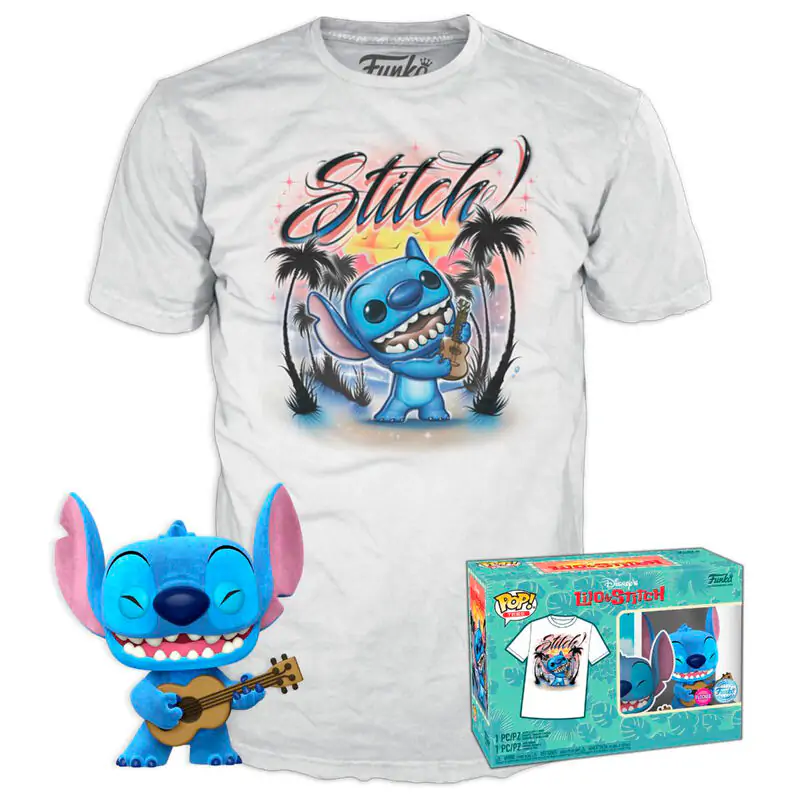 Funko POP figura és póló csomag Disney Stitch Ukelele Exkluzív termékfotó