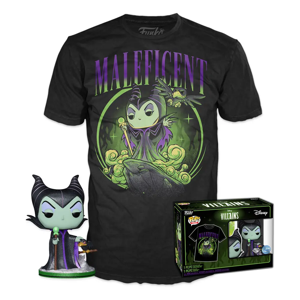 Funko POP! figura és póló csomag Disney Villains: Maleficent termékfotó