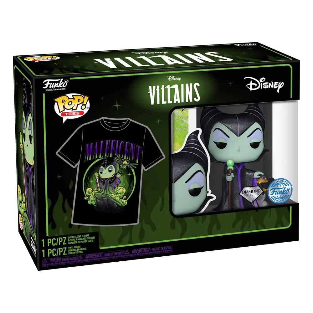 Funko POP! figura és póló csomag Disney Villains: Maleficent termékfotó