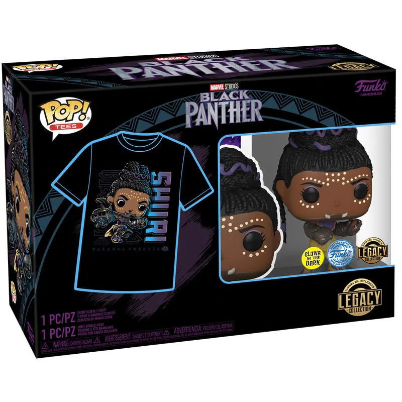 Funko POP! figura és póló csomag Marvel Black Panther Shury Exkluzív termékfotó