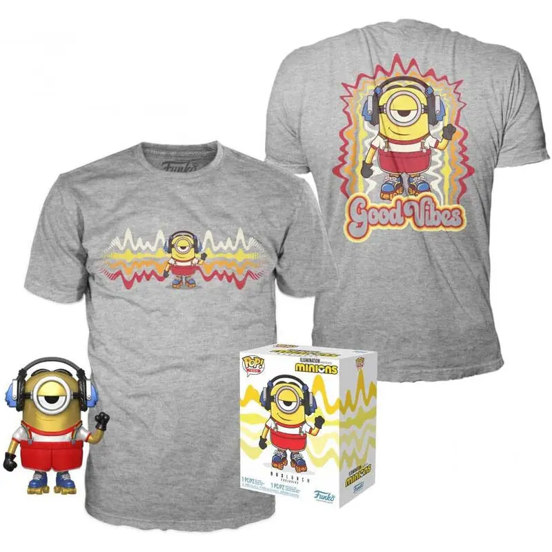 Funko POP figure & tee box Minions Banana Metallic Exkluzív termékfotó