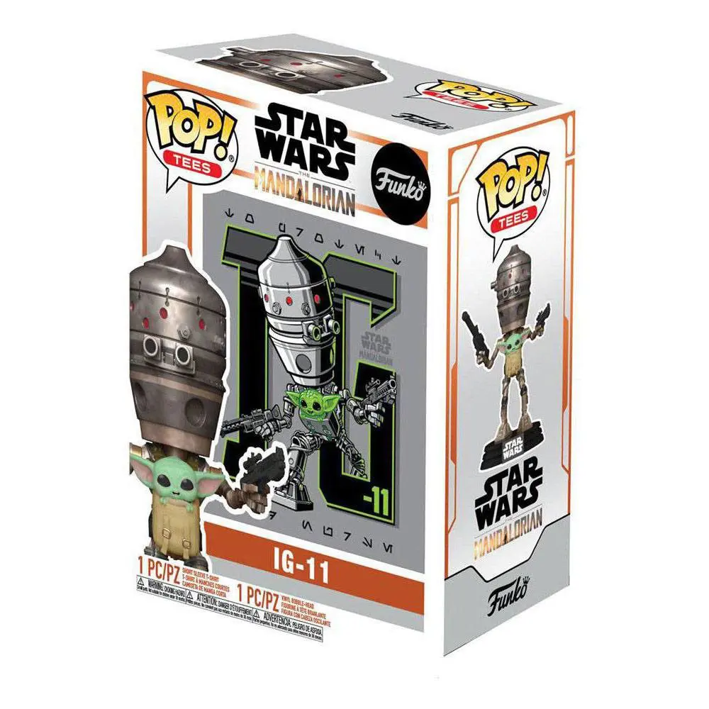 Funko POP! figura és póló csomag Star Wars The Mandalorian IG-11 with the Child termékfotó