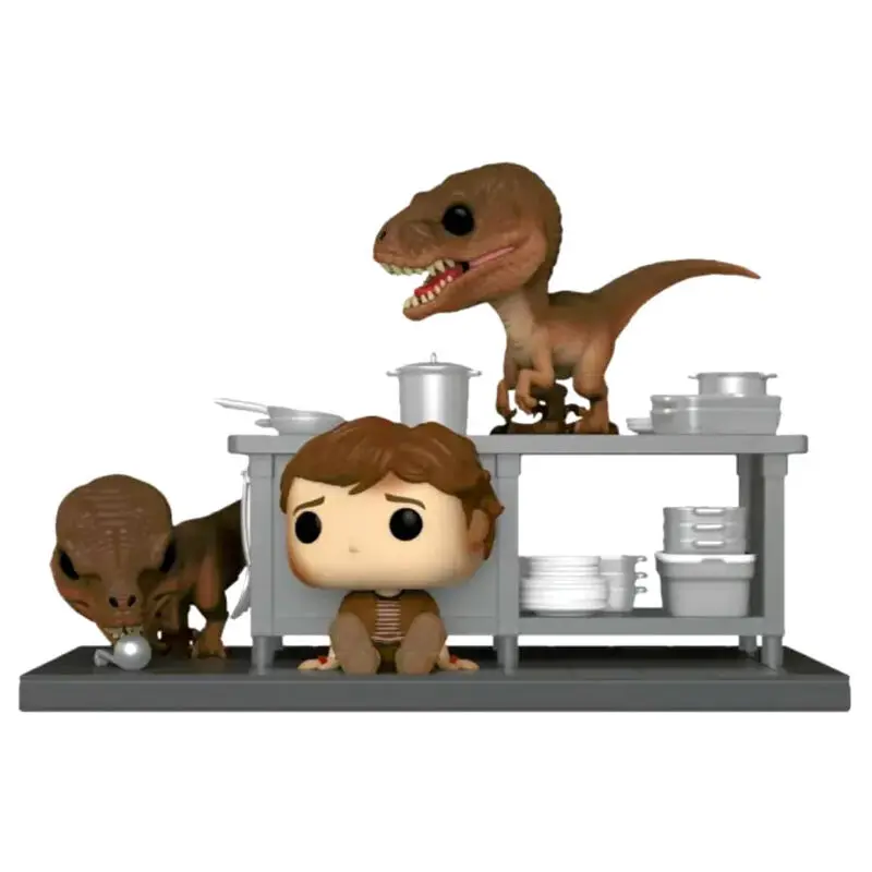 Funko POP figura Jurassic Park Tim &amp; Velociraptors Exkluzív termékfotó
