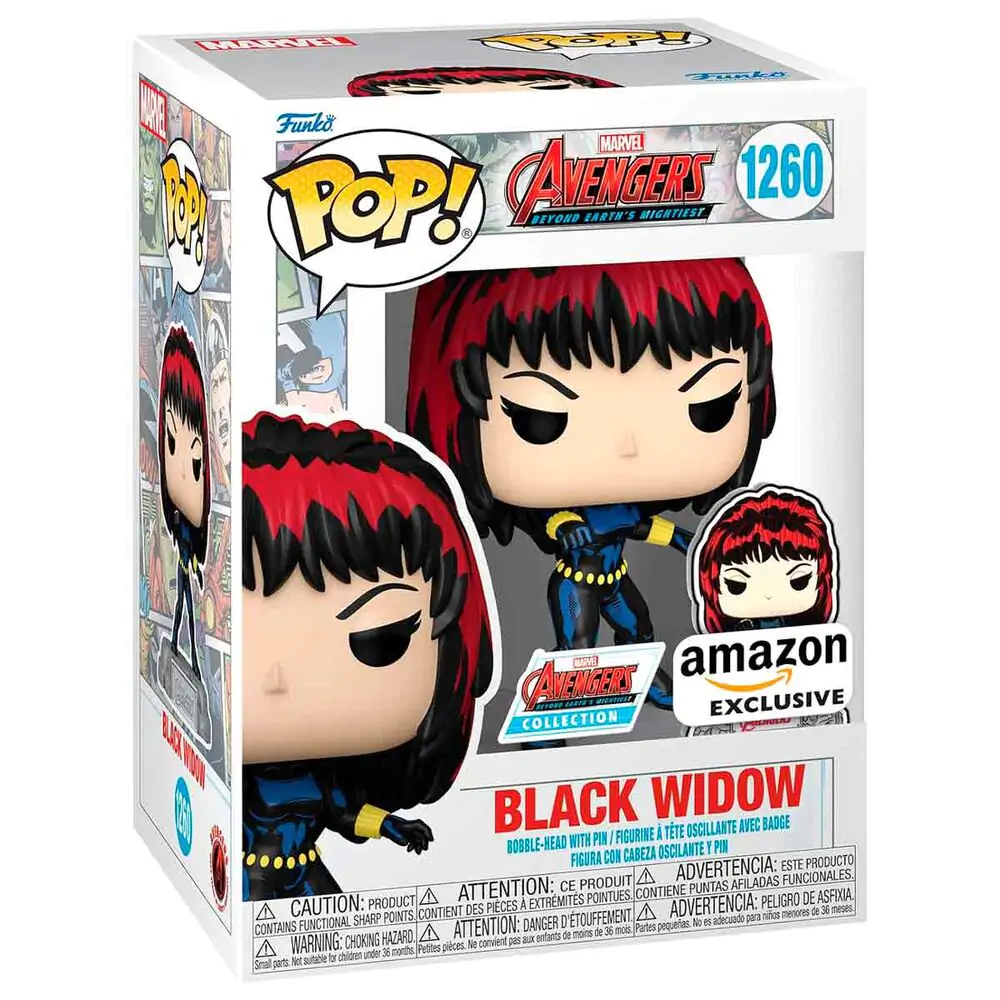 Funko POP figure Marvel Avengers 60th Anniversary Comic Black Widow with Pin Exclusive termékfotó