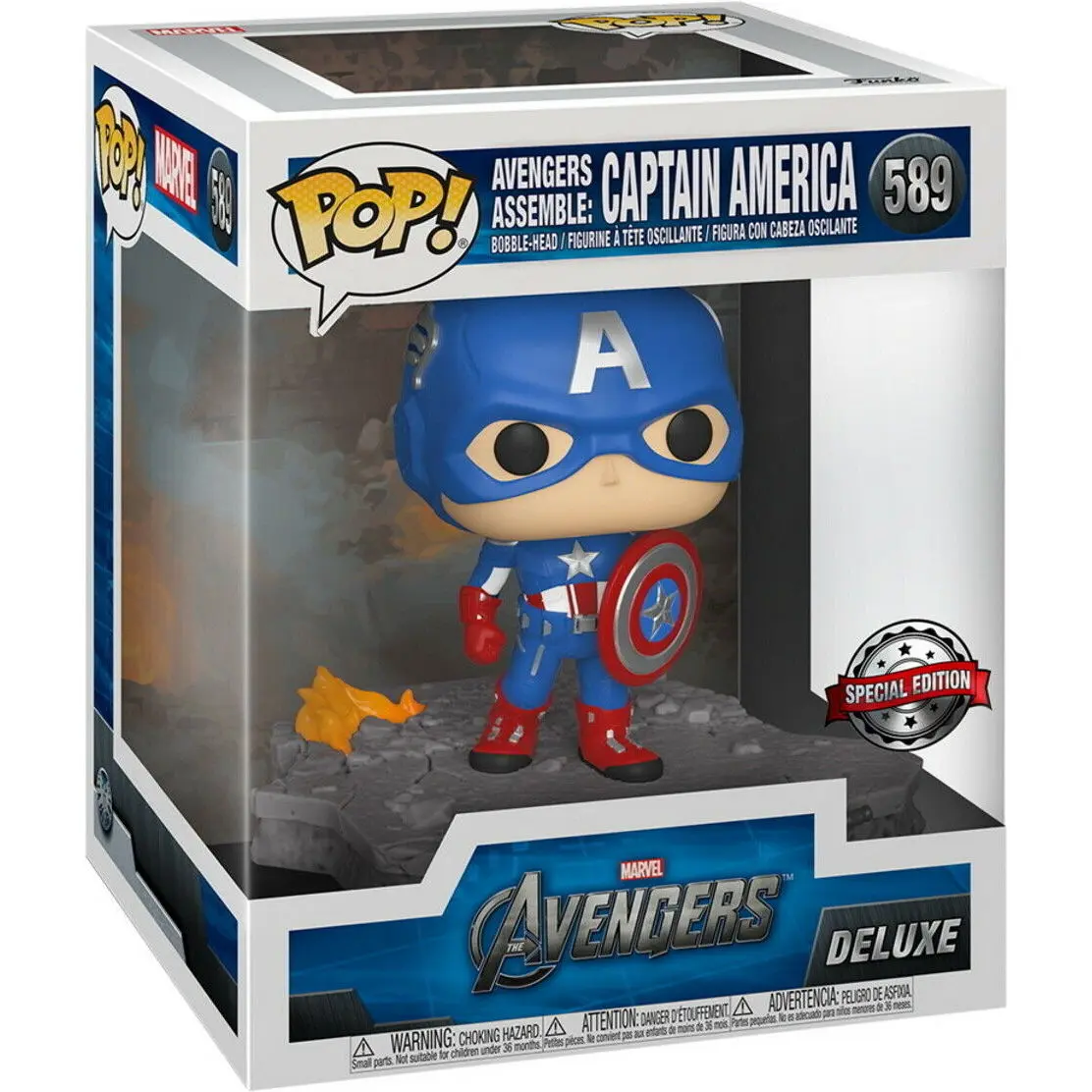 Avengers POP! Deluxe Vinyl Figure Captain America (Assemble) 9 cm termékfotó