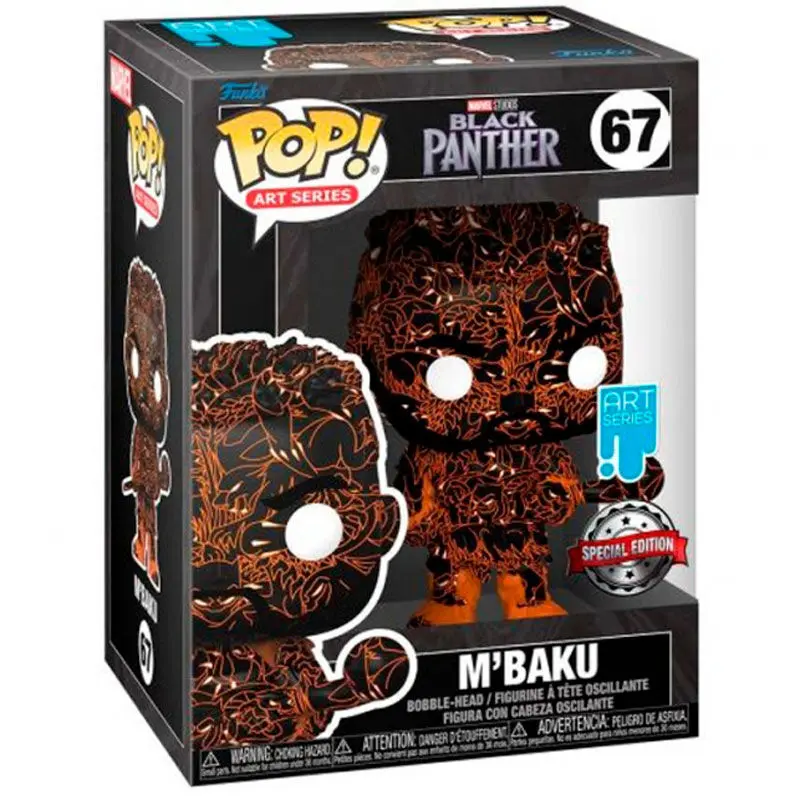 Funko POP figura Marvel Black Panther M Baku Artist + Case Exkluzív termékfotó