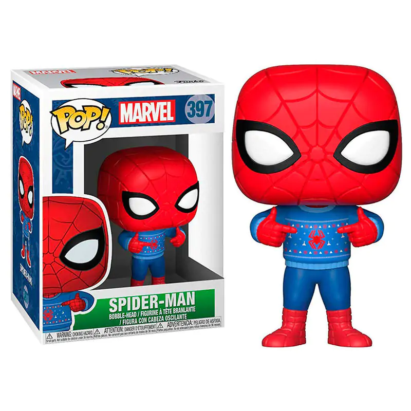 Funko POP figura Marvel Holiday Spider-Man with Ugly Sweater termékfotó