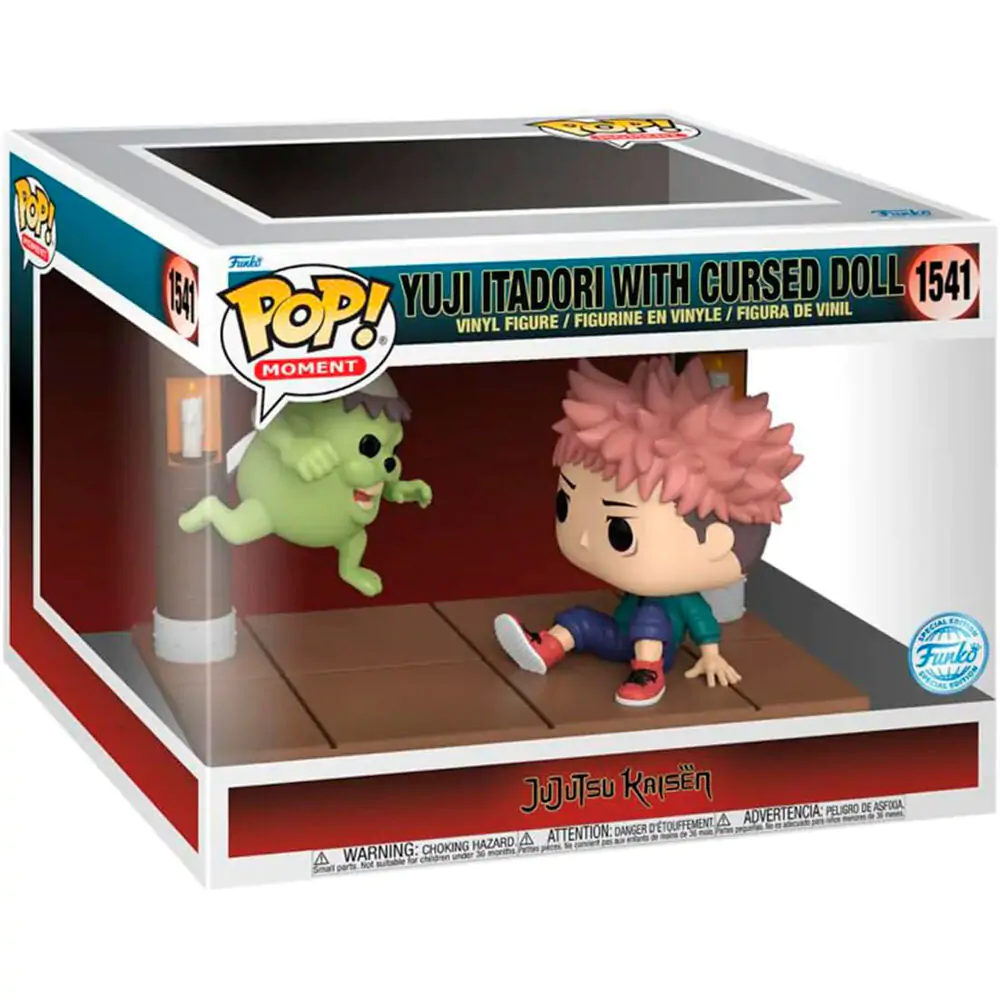 Funko POP figura Moment Jujutsu Kaisen Yuji Itadori with Cursed Doll Exkluzív termékfotó