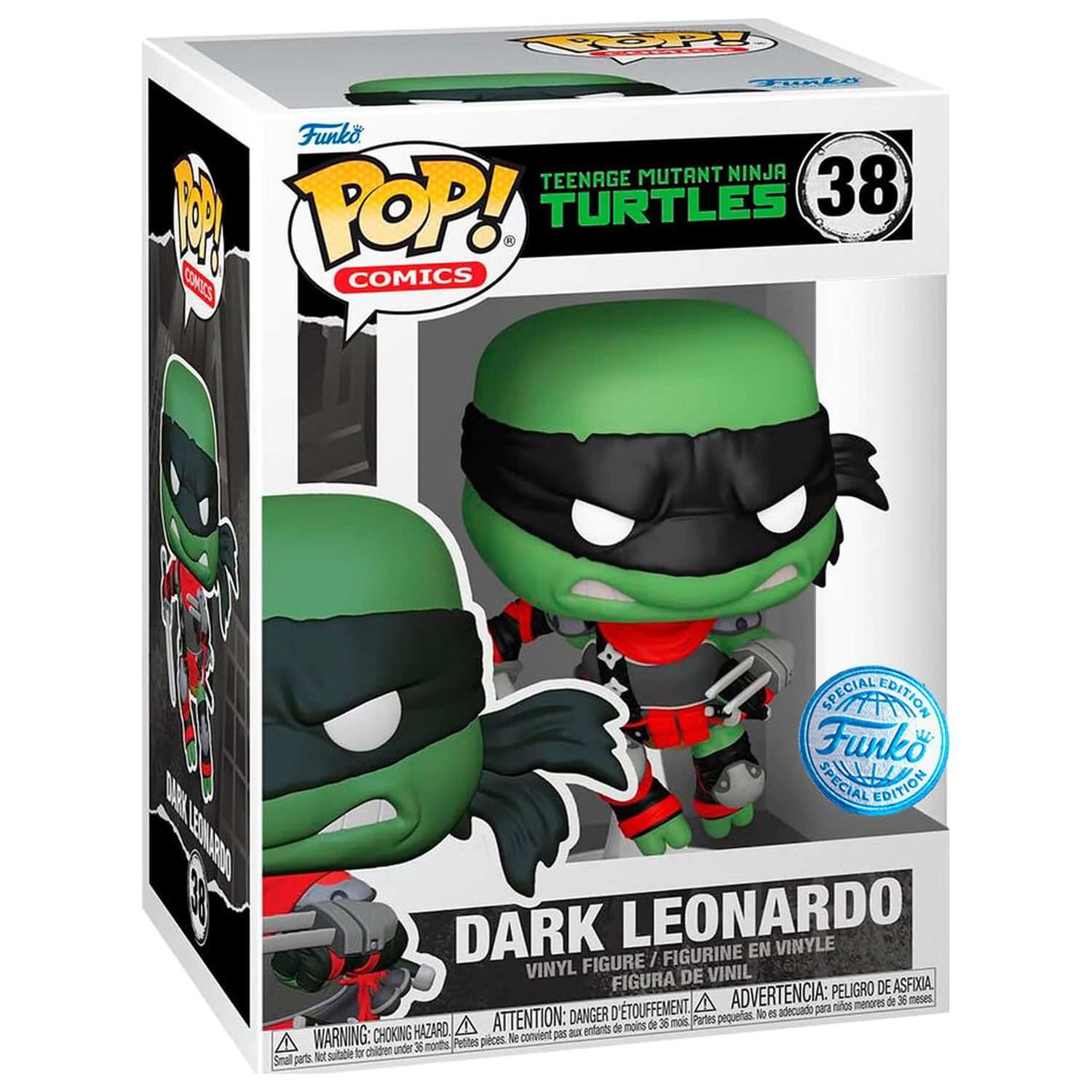 Funko POP figura Ninja Turtles Teenage Mutant Dark Leonardo Exkluzív termékfotó