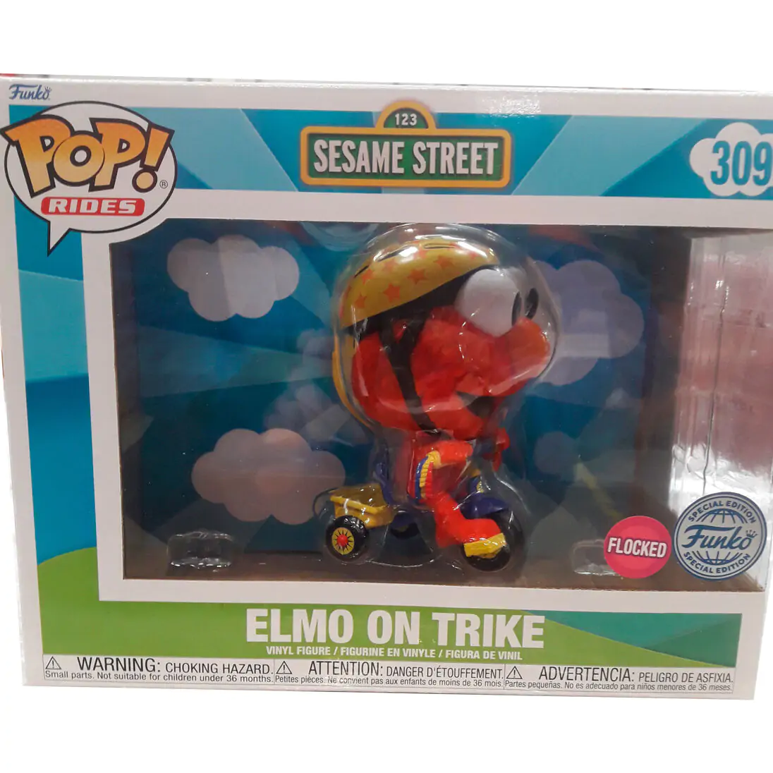 Funko POP figura Rider Sesame Street Elmo on Trike Exkluzív termékfotó