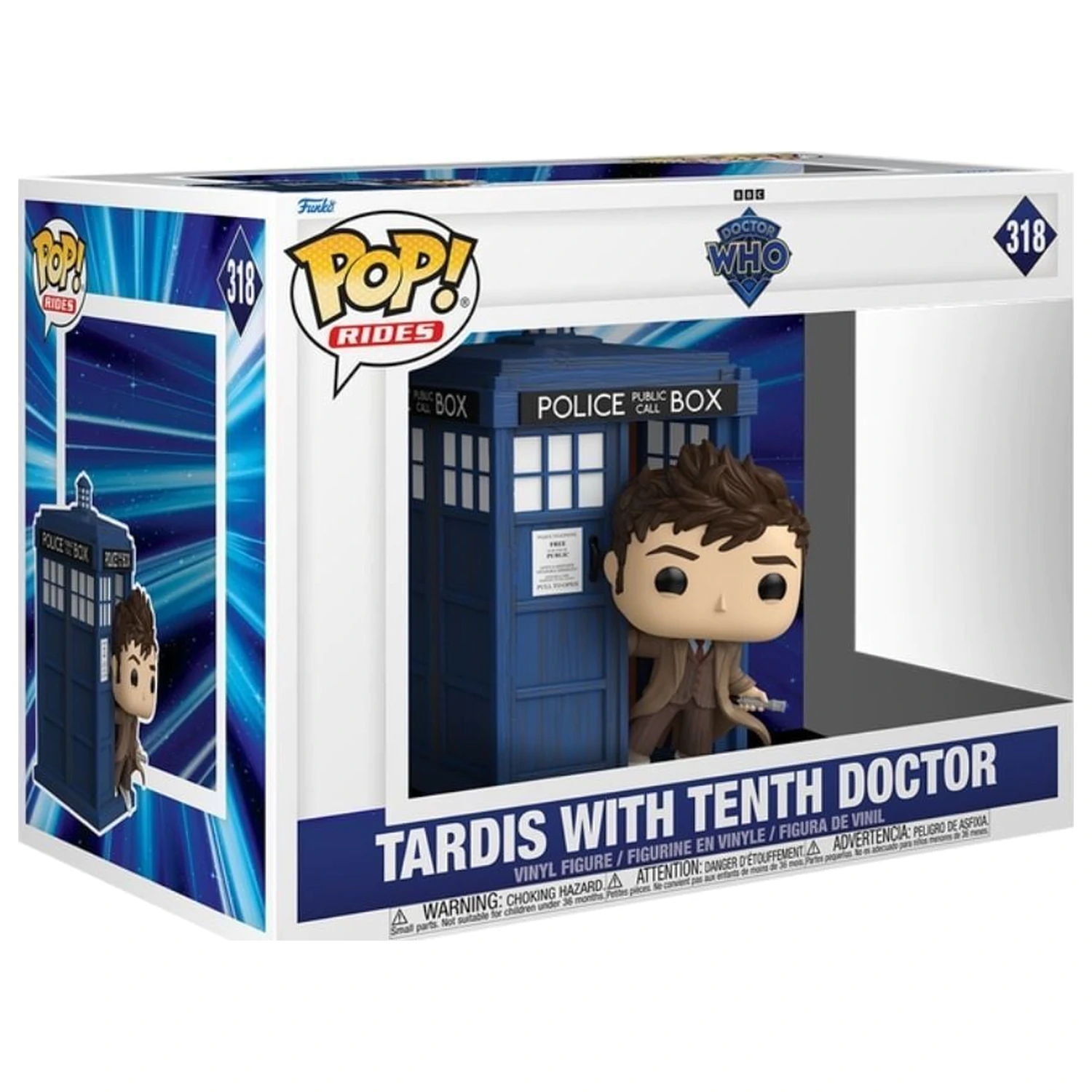 Funko POP figura Rides Deluxe Doctor Who Tardis with Tenth Doctor termékfotó