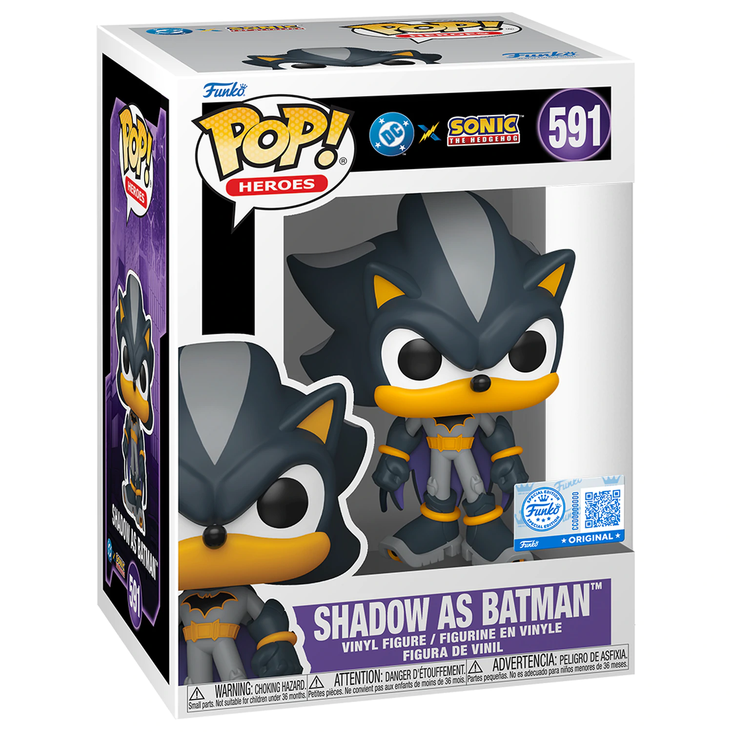 Funko POP figura Sonic The Hedgehog DC Comics Shadow Batman Exkluzív termékfotó