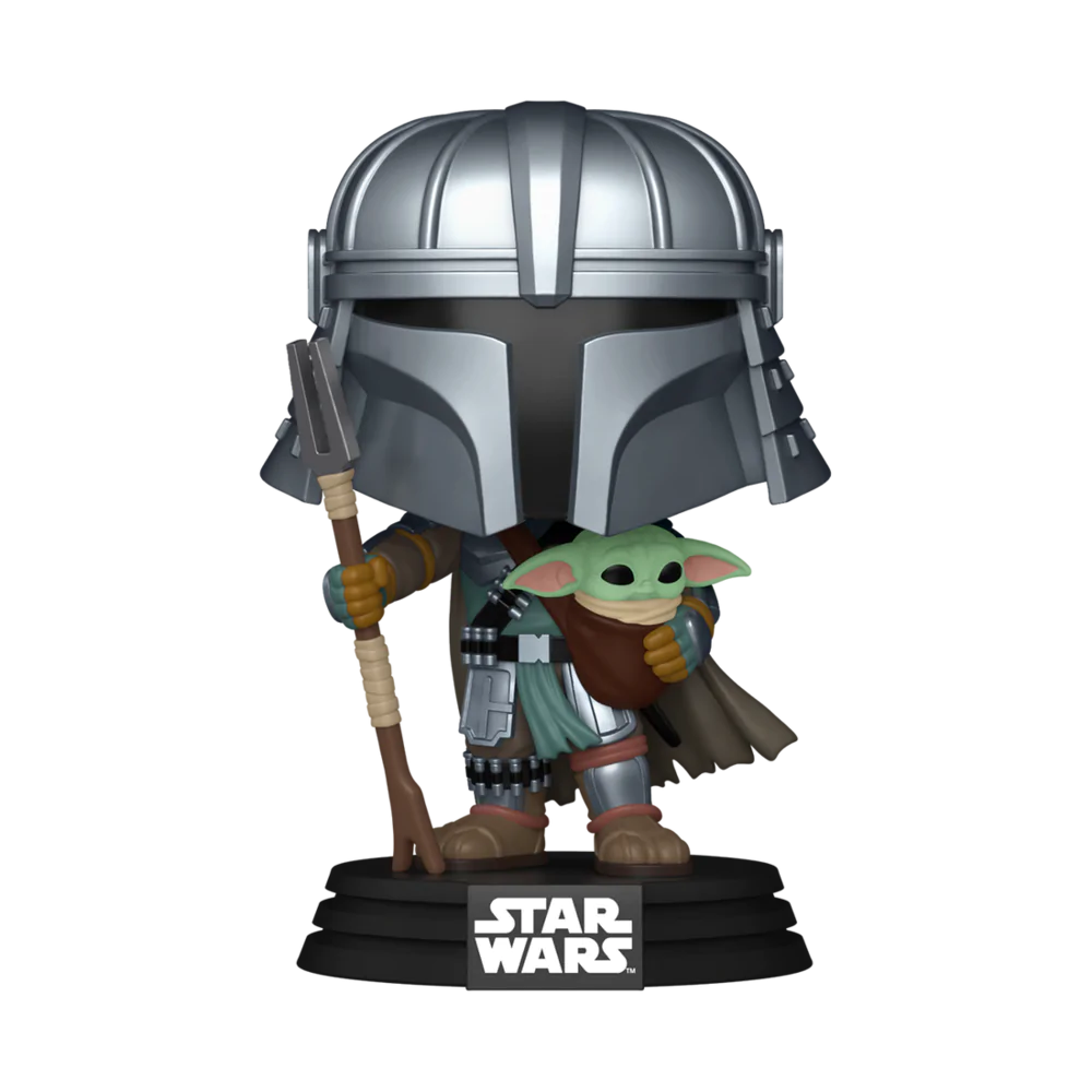 Funko POP figura Star Wars Impressions Mandalorian with Grogu Exkluzív termékfotó