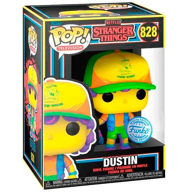 Funko POP figura Stranger Things Dustin in Beef Black Light Exkluzív termékfotó