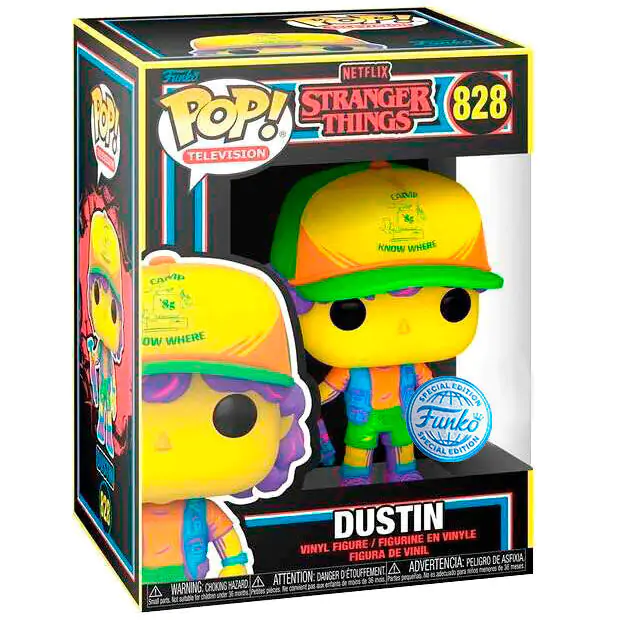 Funko POP figura Stranger Things Dustin in Beef Black Light Exkluzív termékfotó