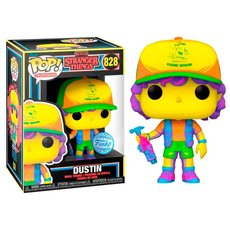 Funko POP figura Stranger Things Dustin in Beef Black Light Exkluzív termékfotó