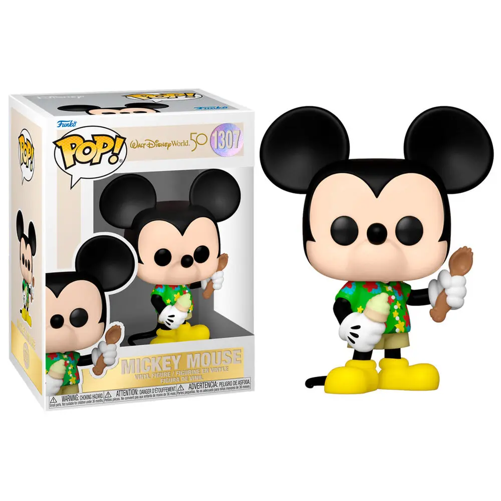 Walt Disney Word 50th Anniversary POP! Disney Vinyl Figure Aloha Mickey Mouse 9 cm termékfotó