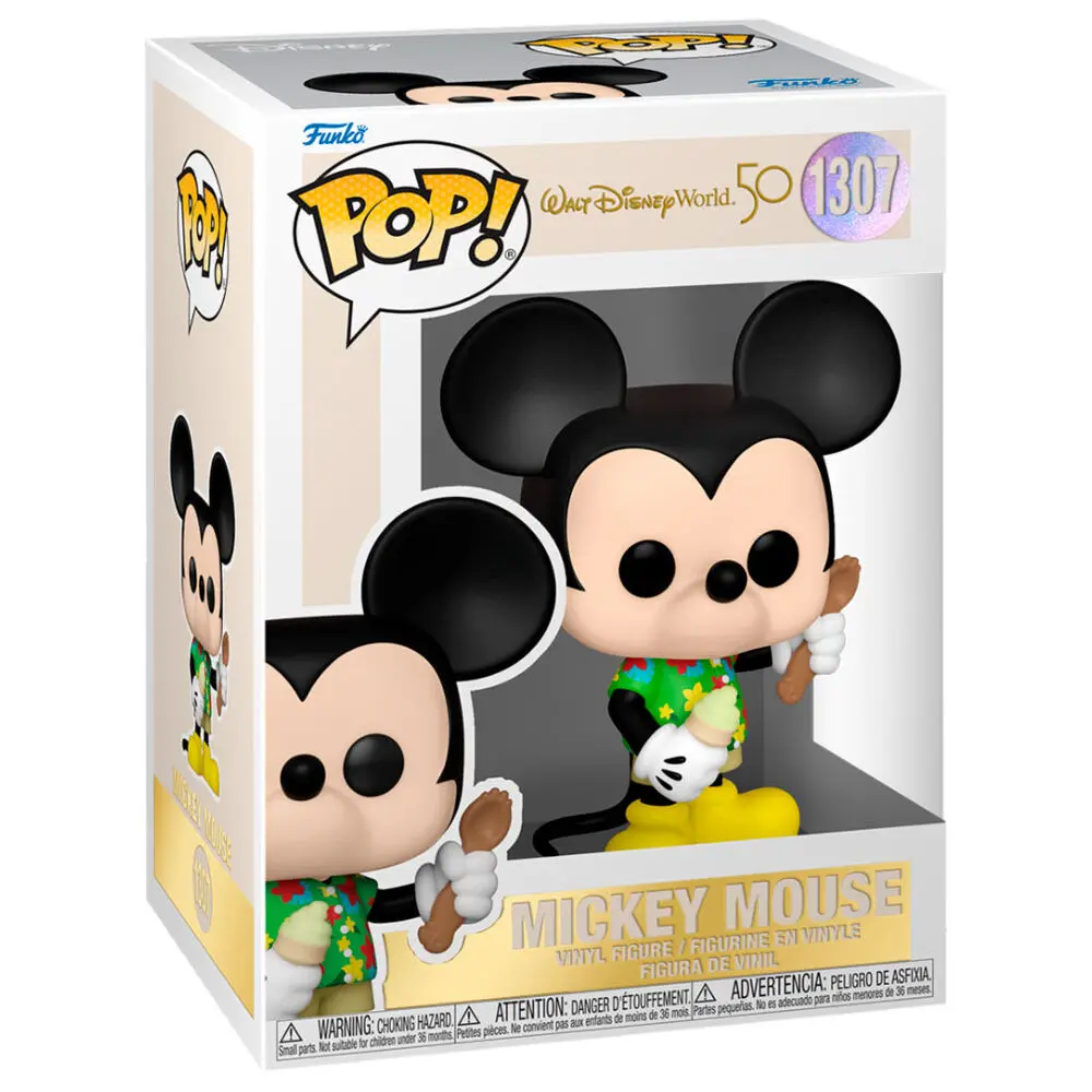 Walt Disney Word 50th Anniversary POP! Disney Vinyl Figure Aloha Mickey Mouse 9 cm termékfotó