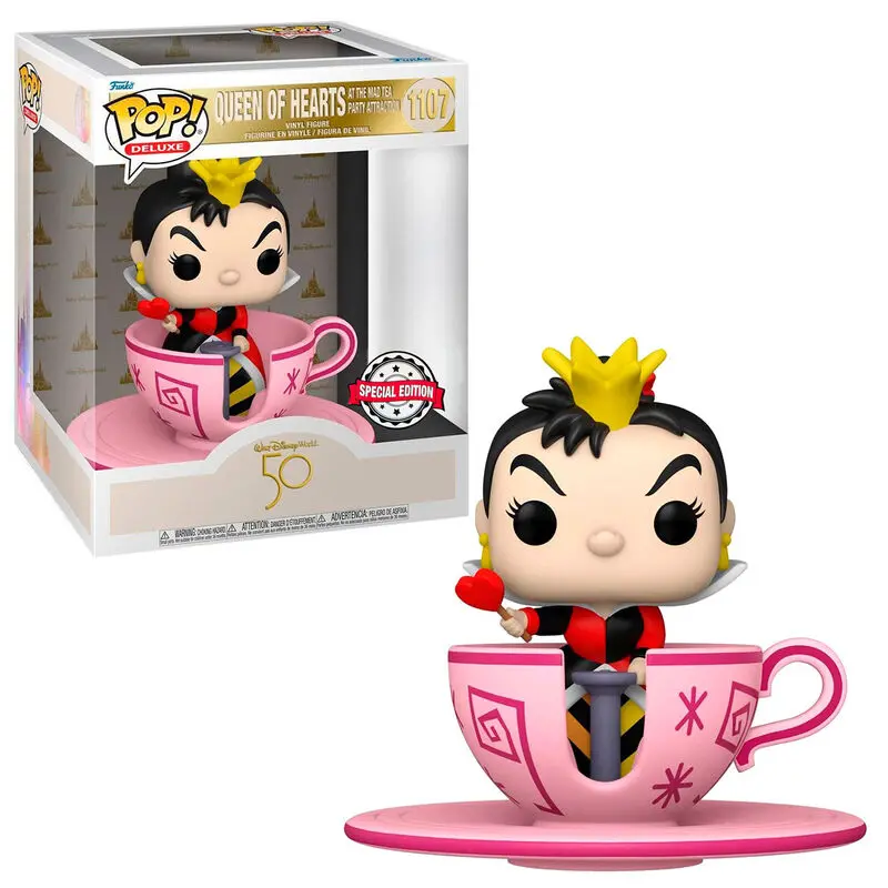 POP figure Walt Disney World 50th Queen of Hearts at mad tea party Exclusive termékfotó