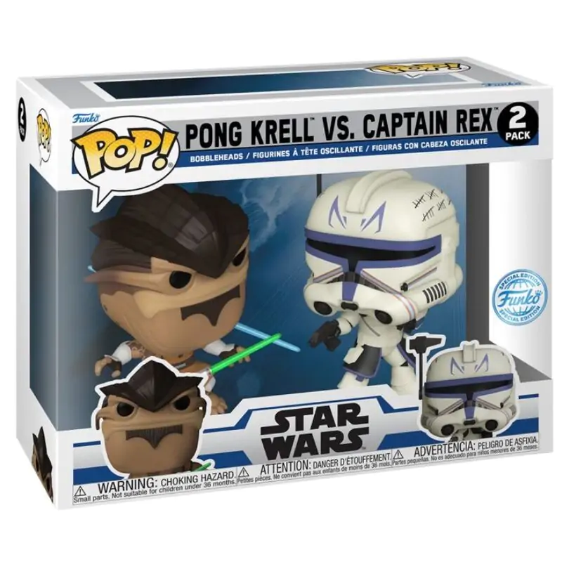 Funko POP Star Wars The Clone Wars Duels Pong Krell &amp; Captain Rex Exkluzív 2db-os figura csomag termékfotó