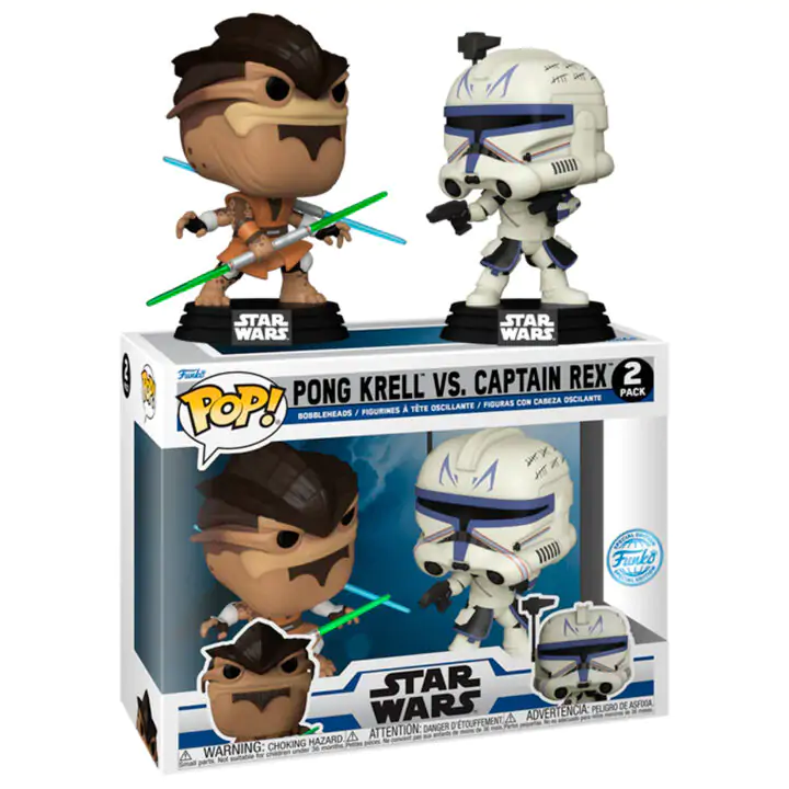 Funko POP Star Wars The Clone Wars Duels Pong Krell &amp; Captain Rex Exkluzív 2db-os figura csomag termékfotó