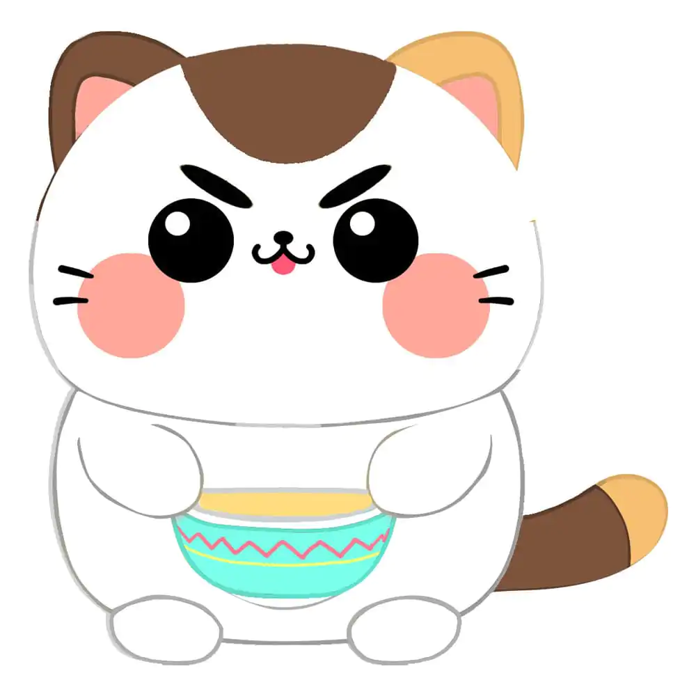 Funny Cat Cat with Soup plüss figura 25 cm     termékfotó