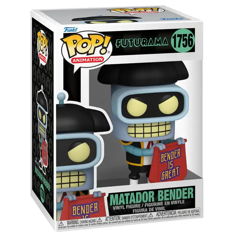 Futurama Pop! Animation Vinyl figura Bender (Matador) 9 cm termékfotó