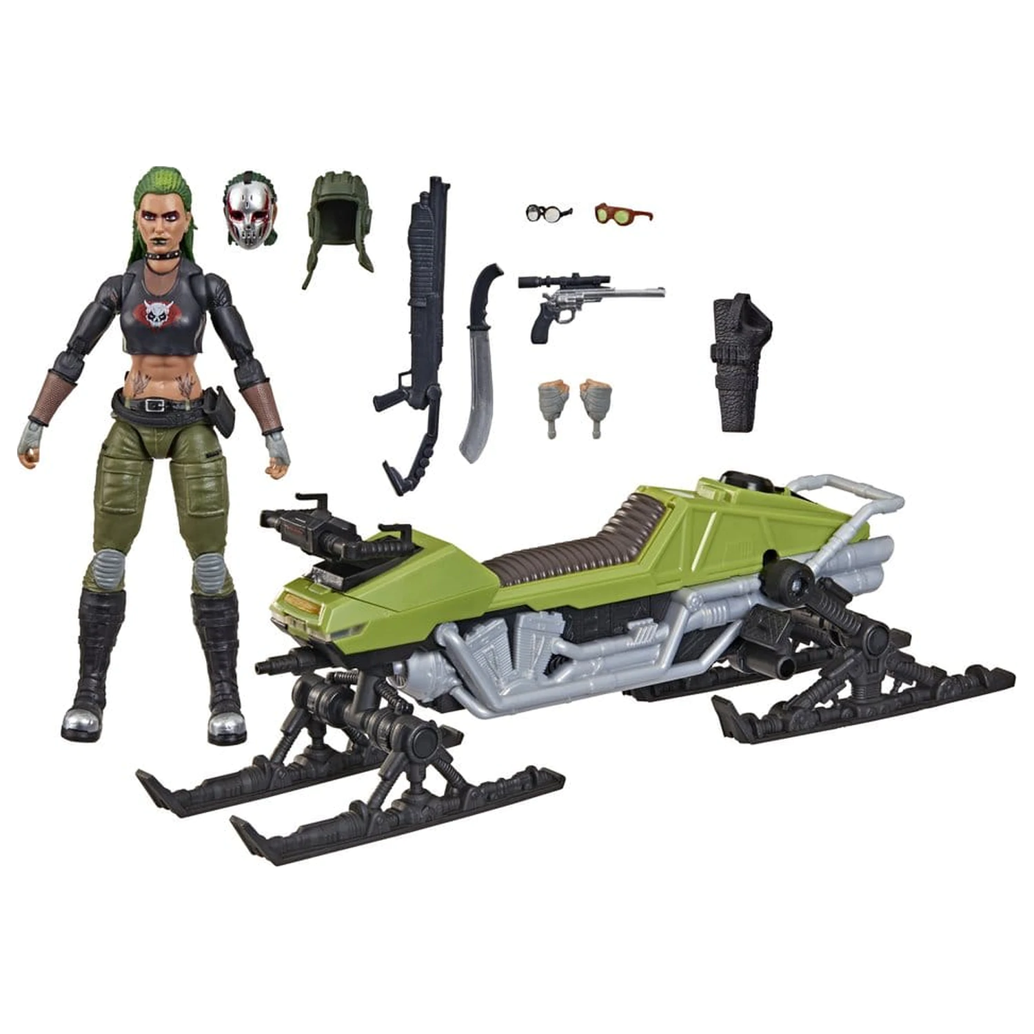 G.I. Joe Classified Series #194 Zanya and Dreadnok Chameleon (Swamp Skier) akciófigura és jármű csomag 15 cm termékfotó
