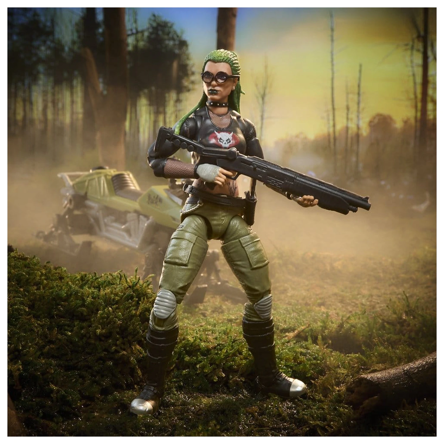 G.I. Joe Classified Series #194 Zanya and Dreadnok Chameleon (Swamp Skier) akciófigura és jármű csomag 15 cm termékfotó