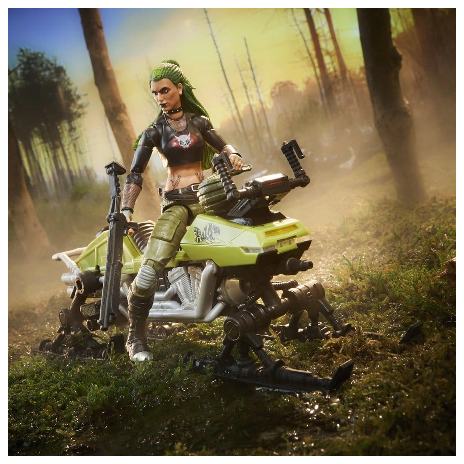 G.I. Joe Classified Series #194 Zanya and Dreadnok Chameleon (Swamp Skier) akciófigura és jármű csomag 15 cm termékfotó