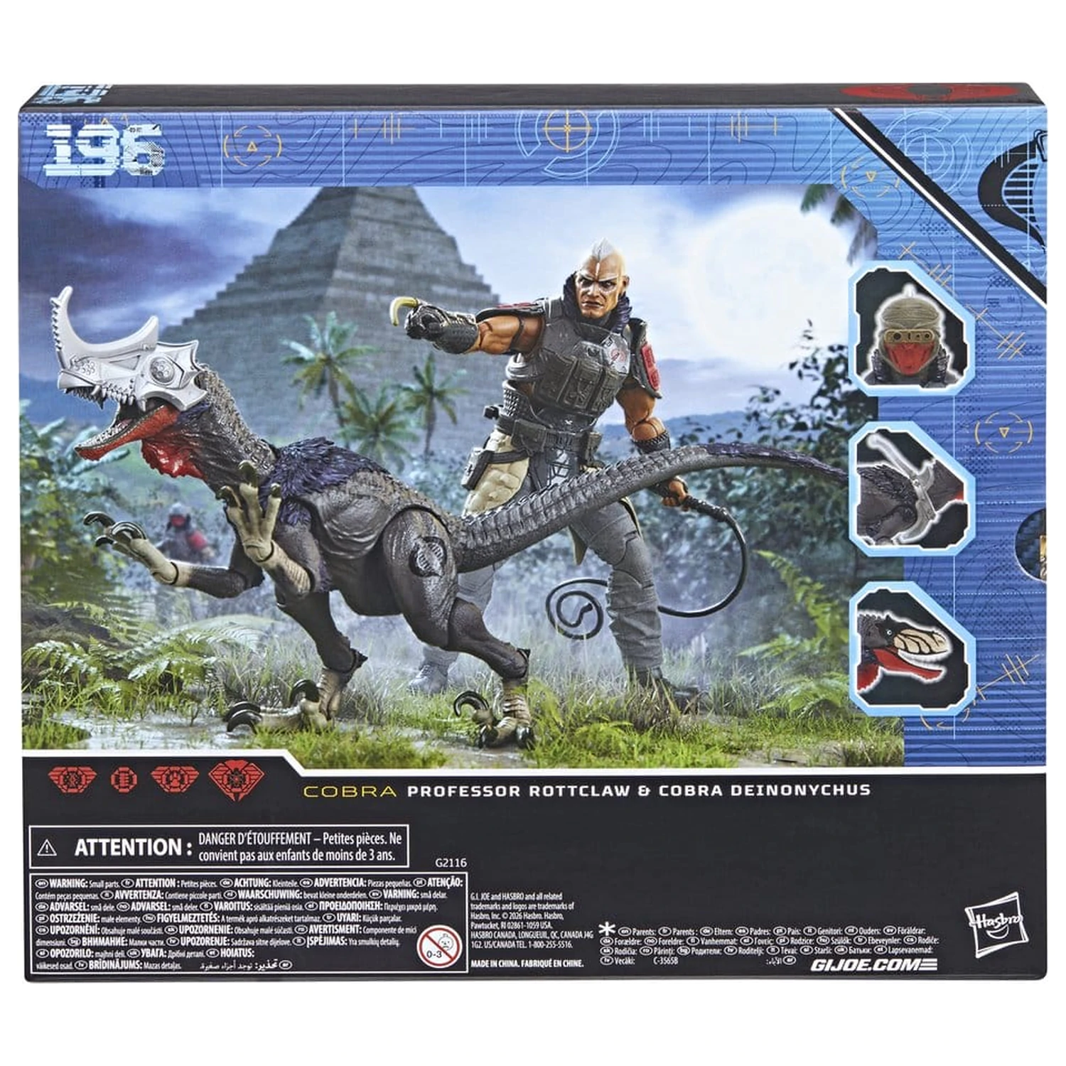 G.I. Joe Classified Series #196 Professor Rottclaw & Cobra Deinonychus 2 db-os akciófigura csomag 15 cm termékfotó