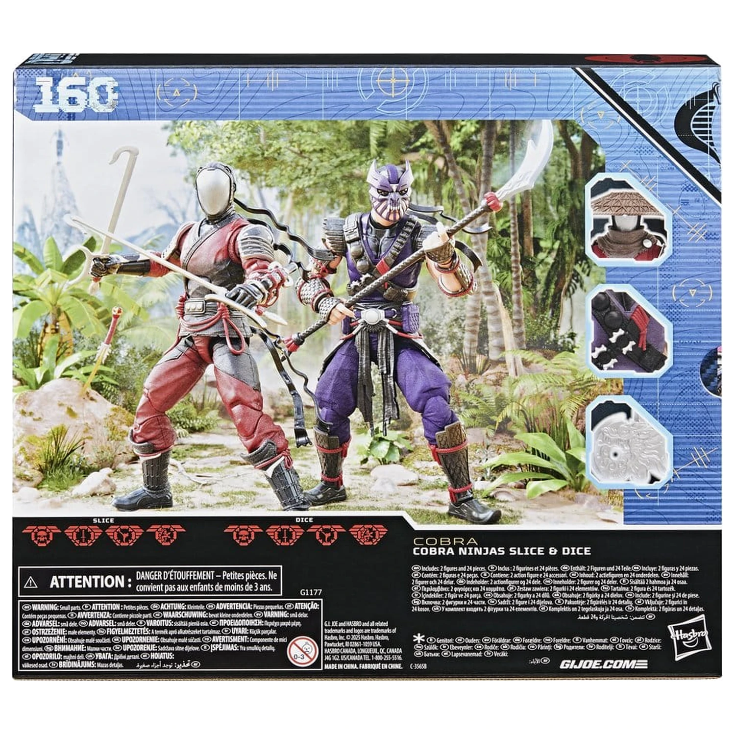 G.I. Joe Classified Series 2 db-os akciófigura csomag #160 Cobra Ninjas Slice & dobókocka 15 cm termékfotó