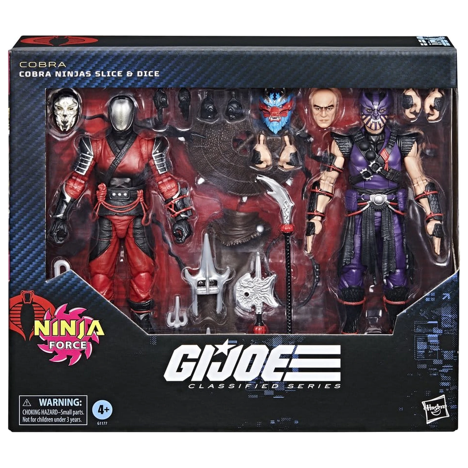 G.I. Joe Classified Series 2 db-os akciófigura csomag #160 Cobra Ninjas Slice & dobókocka 15 cm termékfotó
