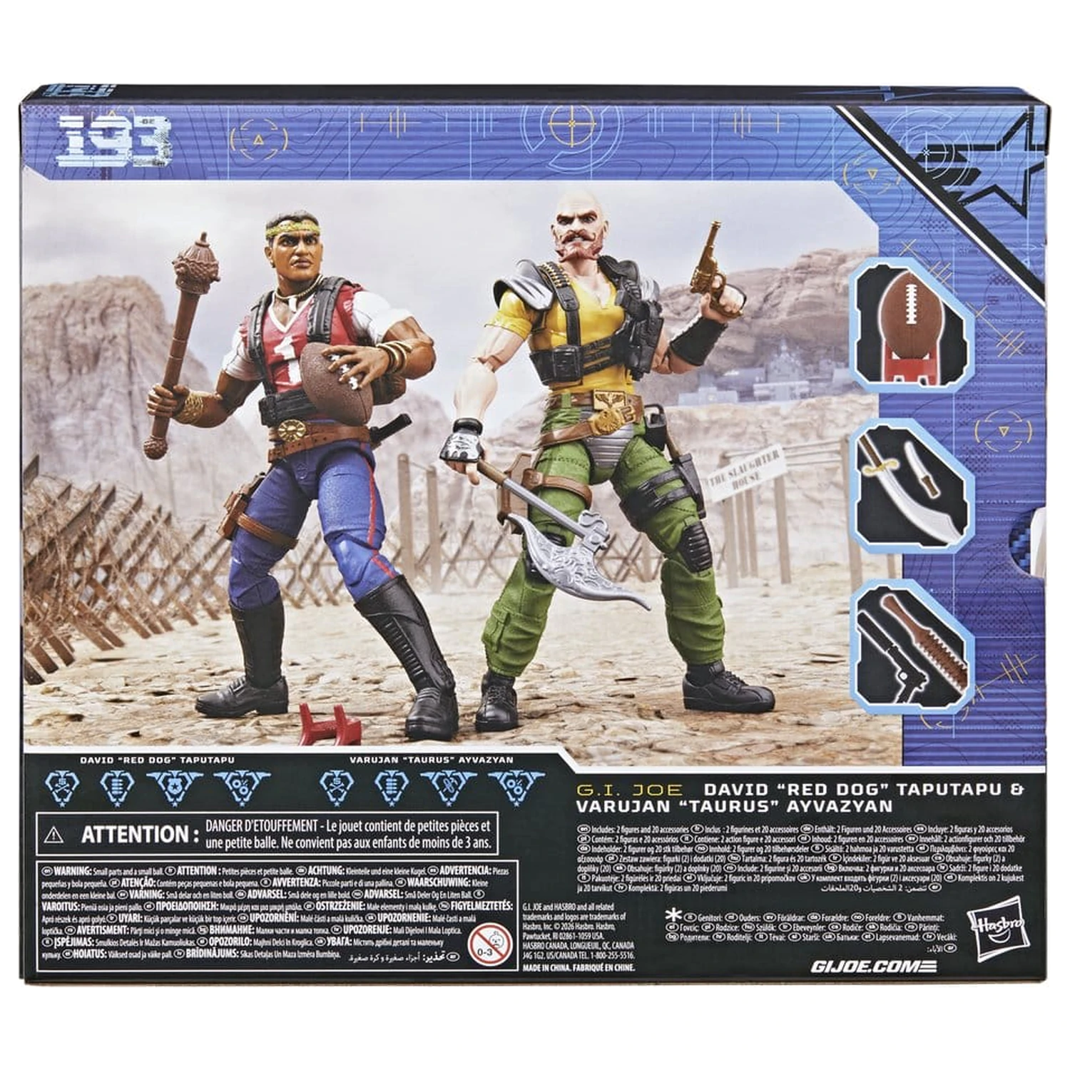 G.I. Joe Classified Series 2 db-os akciófigura csomag #193 David "Red Dog" Taputapu & Varujan "Taurus" Ayvazyan 15 cm termékfotó