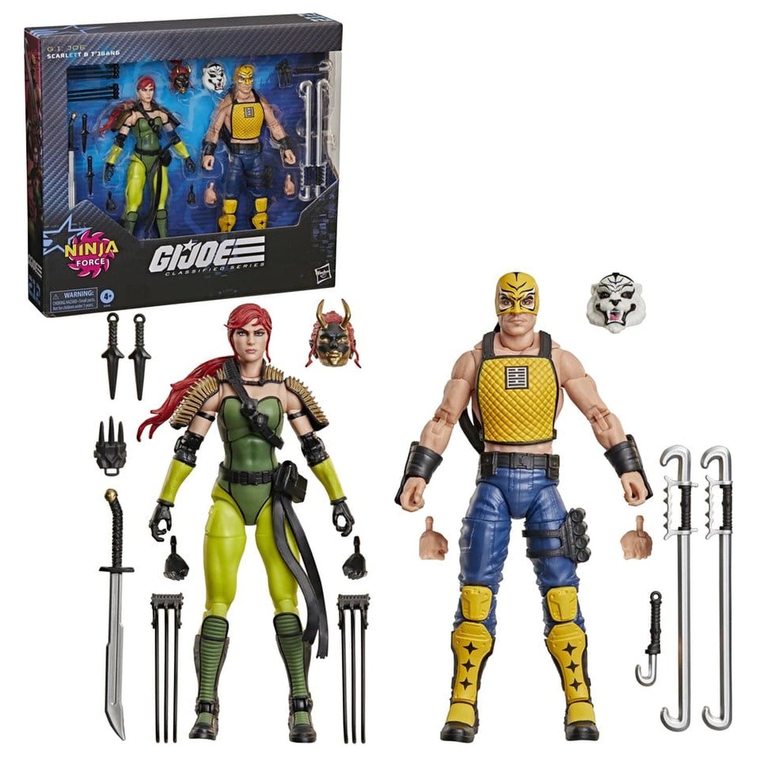 G.I. Joe Classified Series #212 Ninja Force Scarlett & T'Jbang 2 db-os akciófigura csomag 15 cm termékfotó
