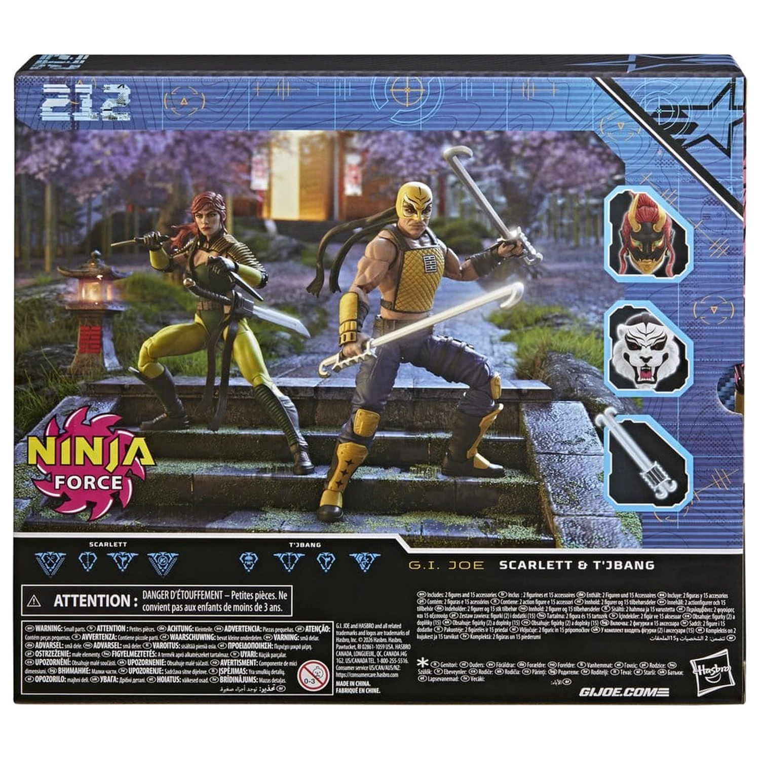 G.I. Joe Classified Series #212 Ninja Force Scarlett & T'Jbang 2 db-os akciófigura csomag 15 cm termékfotó